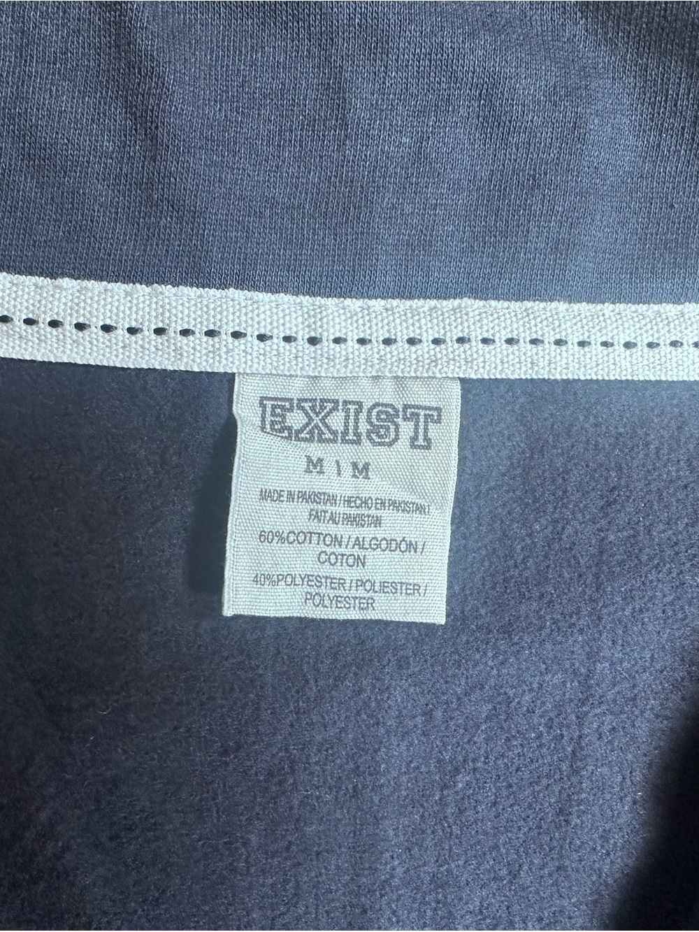 Exist Beach Hampton Beach Quarter Zip Sweatshirt – Size Medium | Navy & Cream - Picture 10 of 16